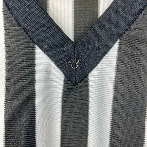 Majestic Referee Officials Jersey Shirt XL Black White Striped Vintage Sports - Picture 3 of 8